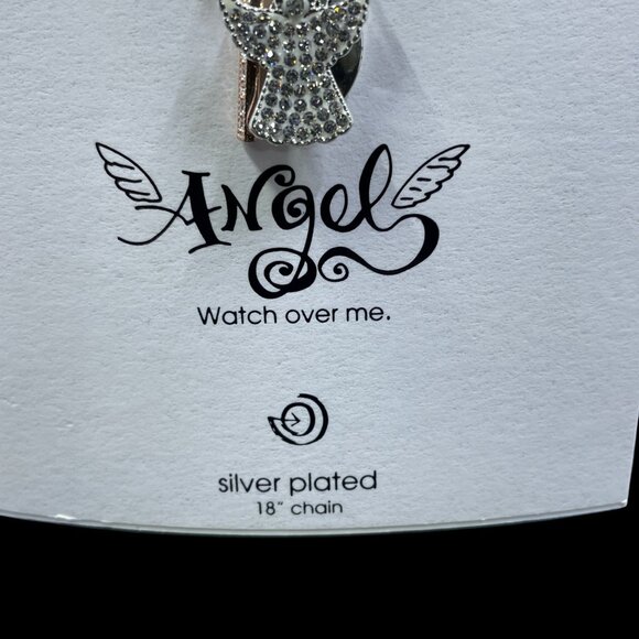 Love This Life Angel Necklace Silver Plated Watch Over Me Gift Inspirational NWT - Picture 3 of 7